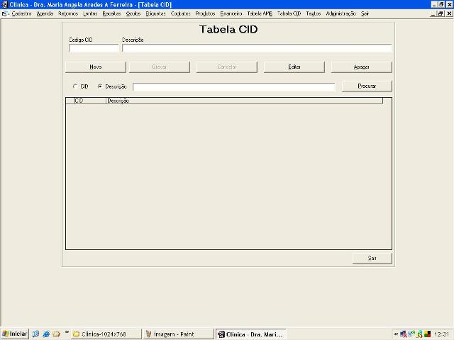 Tabela CID